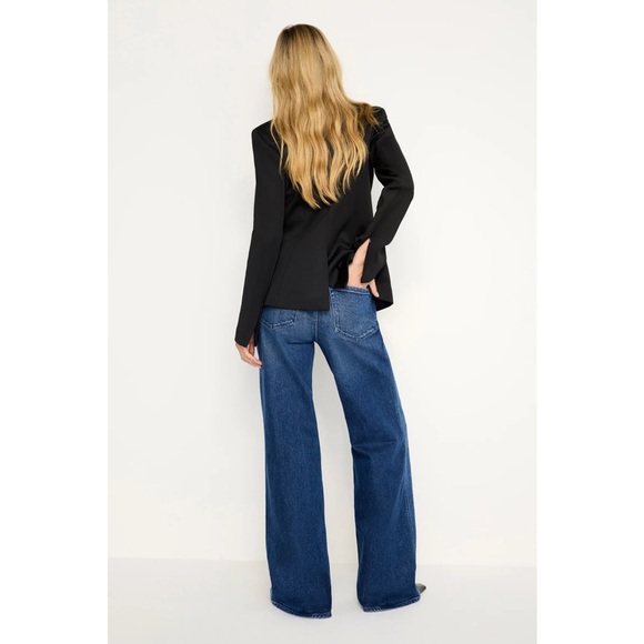 Good American | Good Skate High Rise Wide Leg 34” Inseam Flare Jeans ~ US 6 - Picture 3 of 12